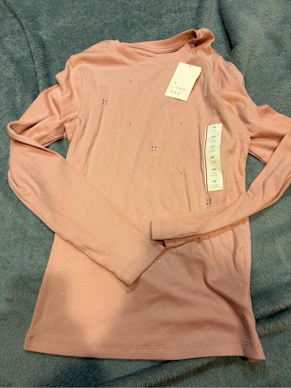 A new day rusty rose long sleeve top sz Xs nwt
